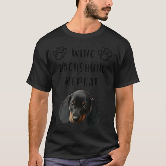Wursthund Welpe Würstchen Dackel Niedlich T-Shirt (Vorderseite)