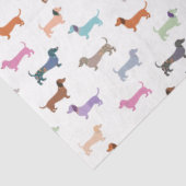Wursthunde farbenfroh Modernes Muster der Dackel Seidenpapier (Ausschnitt)