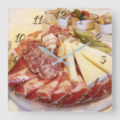 Wurstladen Quadratische Wanduhr (Vorderseite)