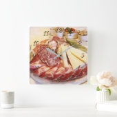 Wurstladen Quadratische Wanduhr (Zuhause)