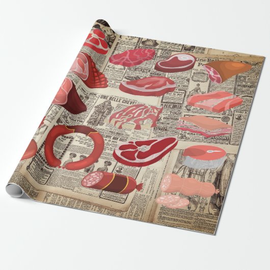 Wurstliebhaber-Wrap-Papier Geschenkpapier (Ungerollt)