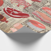 Wurstliebhaber-Wrap-Papier Geschenkpapier (Ecke)