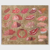 Wurstliebhaber-Wrap-Papier Geschenkpapier (Flach)