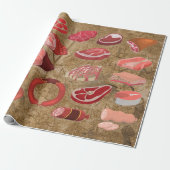 Wurstliebhaber-Wrap-Papier Geschenkpapier (Ungerollt)