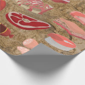 Wurstliebhaber-Wrap-Papier Geschenkpapier (Ecke)