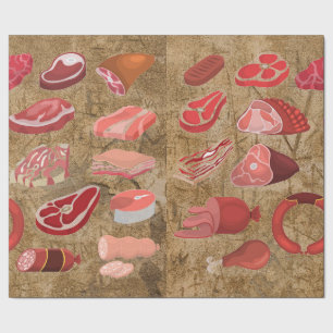Wurstliebhaber-Wrap-Papier Geschenkpapier