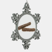 Wurstlinks Schneeflocken Zinn-Ornament (Links)