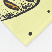 Wurstmuster auf Polka Dot Hintergrund Fleecedecke (Ecke)