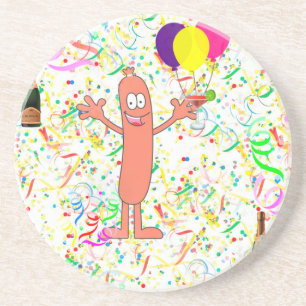 Wurstparty Getränkeuntersetzer