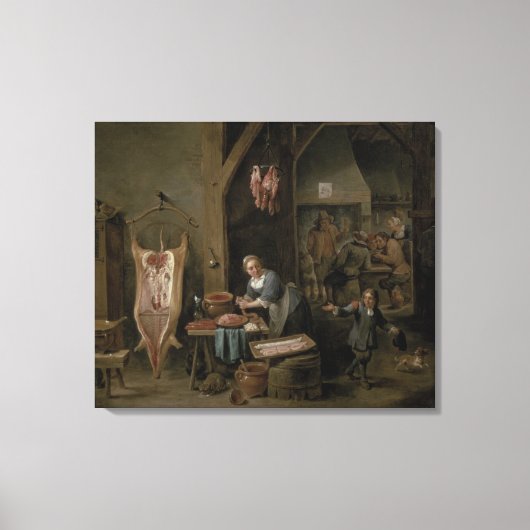 Wurstproduktion, 1651 leinwanddruck (Vorderseite)