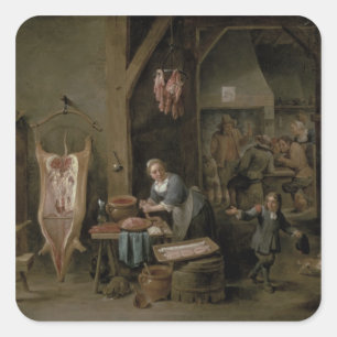 Wurstproduktion, 1651 quadratischer aufkleber