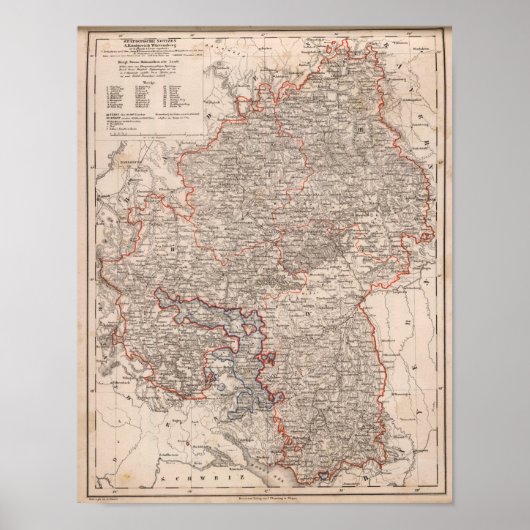 Wurtemberg, Deutschland Poster (Vorne)