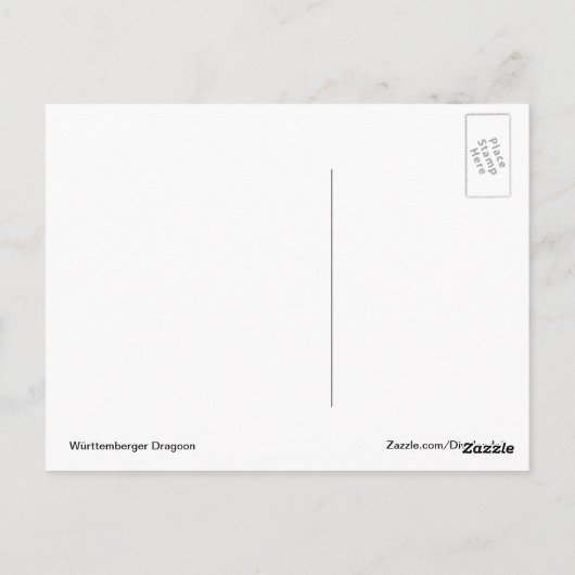 Württemberger Dragoon Postkarte (Rückseite)