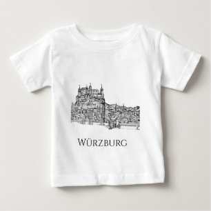 Würzburg Bayern Stadtansicht Minimalistische Linie Baby T-shirt