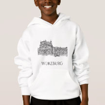 Würzburg Bayern Stadtansicht Minimalistische Linie