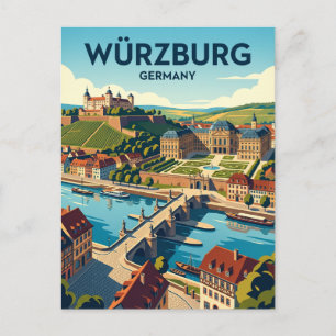 Würzburg Deutschland Postkarte