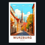 Würzburg Deutschland Reisen Print Poster<br><div class="desc">Schöner,  moderner Print feiert Wurzburg Deutschland.</div>