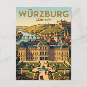 Würzburg Residence Deutschland Postkarte