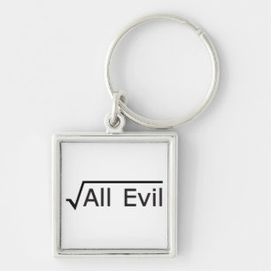 Wurzel alles Übels - Mathe-Spaß/MatheGeek Schlüsselanhänger