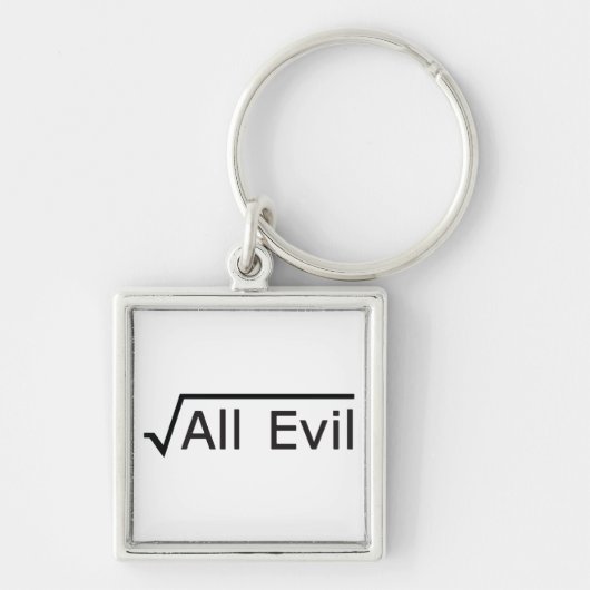 Wurzel alles Übels - Mathe-Spaß/MatheGeek Schlüsselanhänger (Vorne)