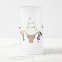 Wurzel-Bier-Floss-Kindereiscreme-mattierte Tasse