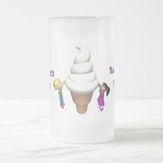 Wurzel-Bier-Floss-Kindereiscreme-mattierte Tasse