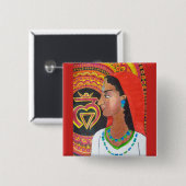 Wurzel Chakra (Flucht) Knopf Button (Vorne & Hinten)