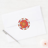 Wurzel-Chakra-Mandala Runder Aufkleber (Umschlag)