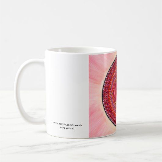 Wurzel Chakra Mandala-Tasse Kaffeetasse (Links)