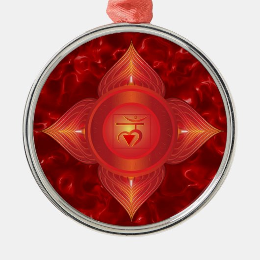 Wurzel Chakra Verzierungen Ornament Aus Metall (Vorne)