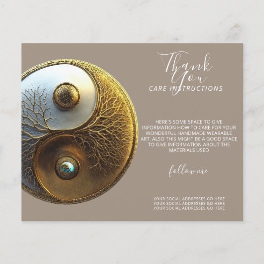 Wurzel der Harmonie | Yin Yang Design Flyer (Vorne)