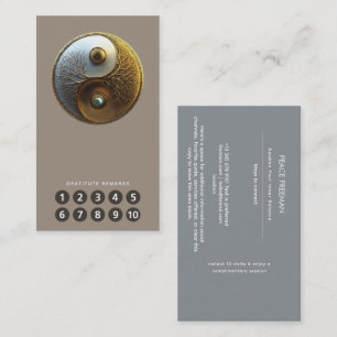 Wurzel der Harmonie Yin Yang Design Visitenkarte