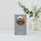 Wurzel der Harmonie | Yin Yang Design Visitenkarte (Stehend Vorderseite)