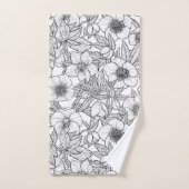 Wurzelbohrungen in Schwarzweiß Badhandtuch Set (Handtuch)