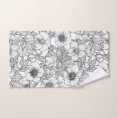 Wurzelbohrungen in Schwarzweiß Badhandtuch Set (Handtuch)