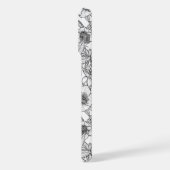 Wurzelbohrungen in Schwarzweiß iPhone Hülle (Linke Seite)