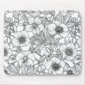 Wurzelbohrungen in Schwarzweiß Mousepad (Vorne)