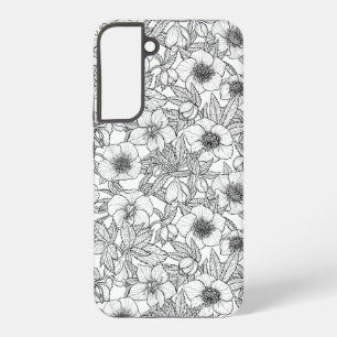 Wurzelbohrungen in Schwarzweiß Samsung Galaxy Hülle