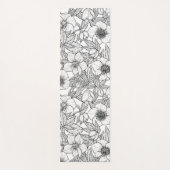 Wurzelbohrungen in Schwarzweiß Yogamatte (Vorderseite)