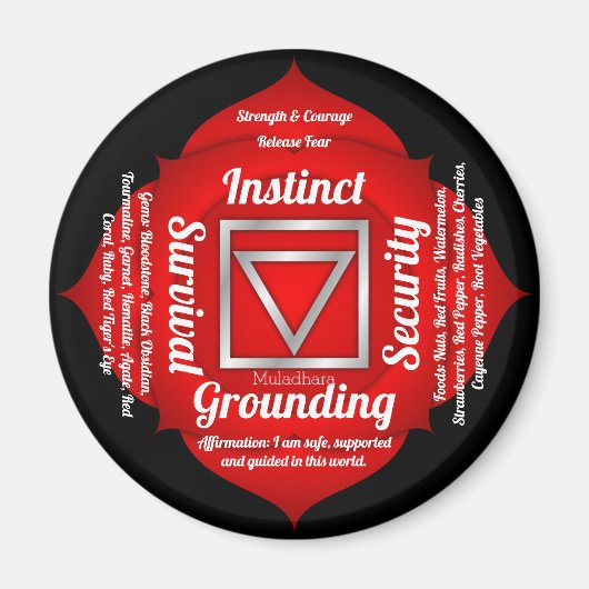Wurzelchakra Magnet (Vorne)