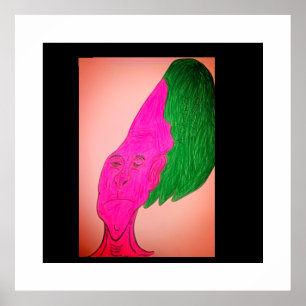 Wurzelgemüse Charakter Kunst Poster