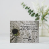 Wurzeln der Errungenschaft Inspirationspasskarte Postkarte (Stehend Vorderseite)