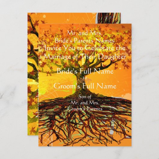 Wurzeln der Liebe Ankündigungspostkarte (Vorne/Hinten)