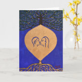 "Wurzeln der Liebe" Gruß-Karte Karte (Gelbe Blume)