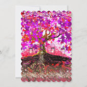 Wurzeln der Liebe Romantischer Eichenbaum Einladun Einladung (Rückseite)