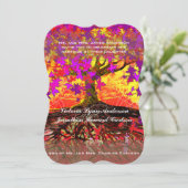 Wurzeln der Liebe Romantischer Eichenbaum Einladun Einladung (Stehend Vorderseite)