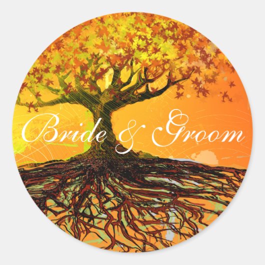 Wurzeln der Liebe Runder Aufkleber (Vorderseite)