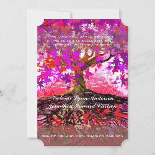 Wurzeln des verzauberten Eichenwaldes - Einladung  (Vorderseite)