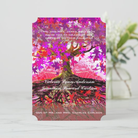 Wurzeln des verzauberten Eichenwaldes - Einladung (Stehend Vorderseite)