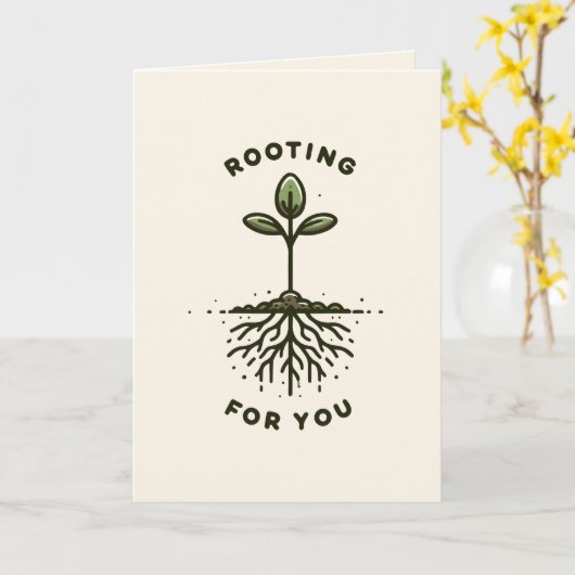 Wurzeln für dich! karte (Gelbe Blume)